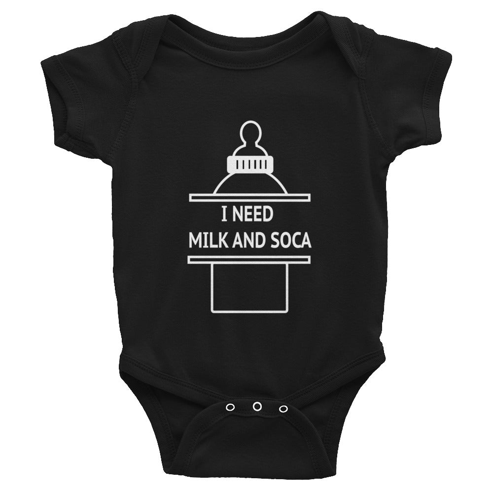 I Need Milk and Soca Baby Bodysuit - CARNIVAL MODE